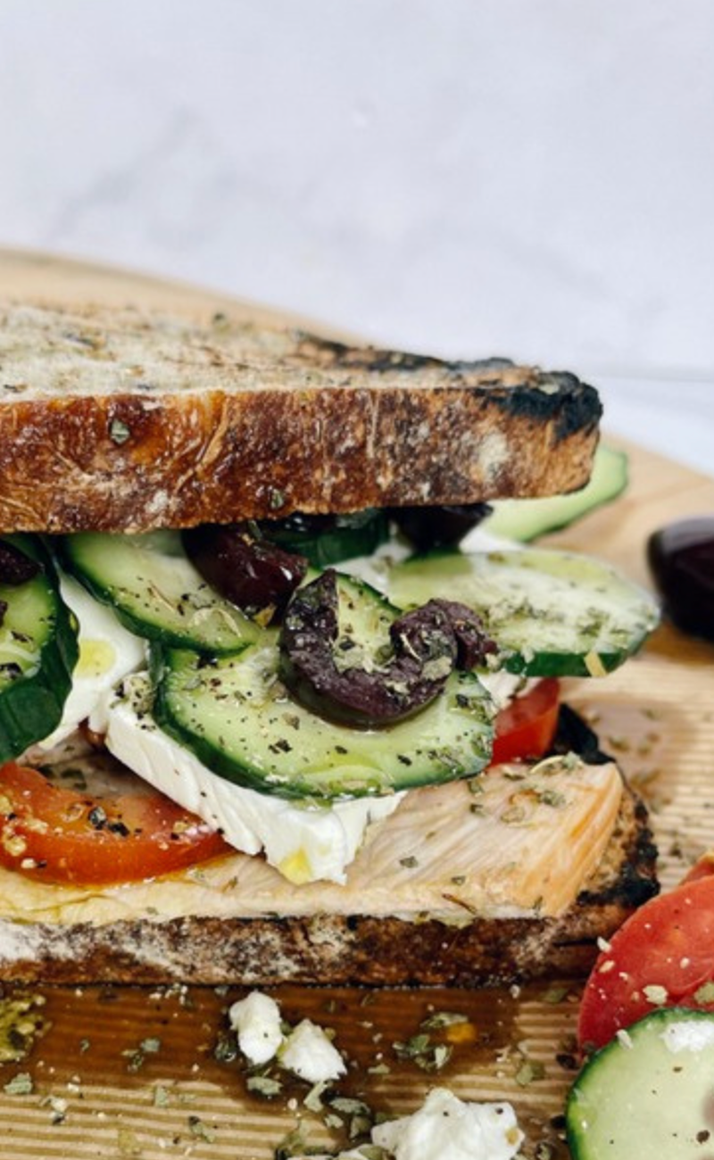 Sándwich de pavo griego